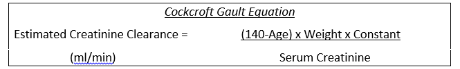 Cockcroft Gault equation