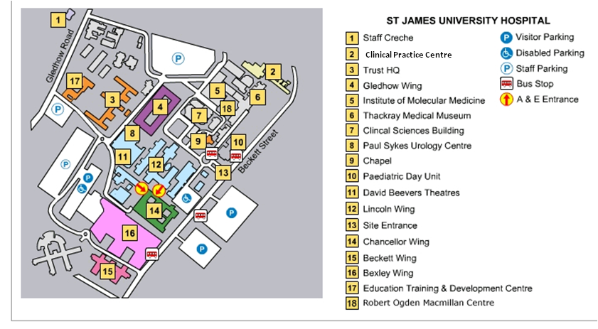 St James Hospital Leeds Map Virtual Tour Generated By Panotour